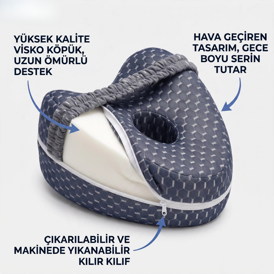Pillowen Ortopedik Bacak Arası Yastığı — Yan Yatış Destek Minderi