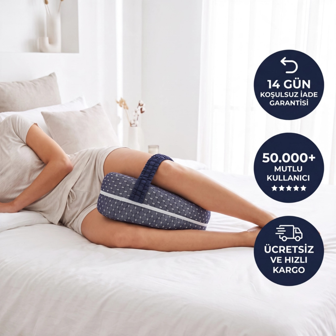 Pillowen Ortopedik Bacak Arası Yastığı — Yan Yatış Destek Minderi