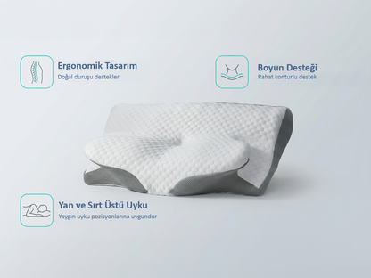 Pillowen Ergonomik Boyun Destek Yastığı | Boyun Ağrısı,Cilt Dostu Uyku Deneyimi